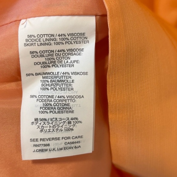 J. Crew Marlie Classic Faille Strapless Mini Dress Sweetheart Neckline Peach - Picture 14 of 15